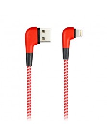 Кабель  USB - Lighting iPhone SmartBuy (iK-512NSL red) Socks L-Type 1.0 m, ..