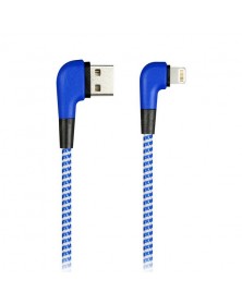 Кабель  USB - Lighting iPhone SmartBuy (iK-512NSL blue) Socks L-Type 1.0 m,..