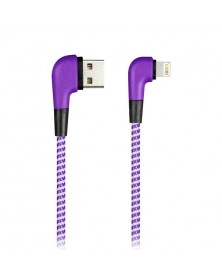 Кабель  USB - Lighting iPhone SmartBuy (iK-512NSL violet) Socks L-Type 1.0 ..