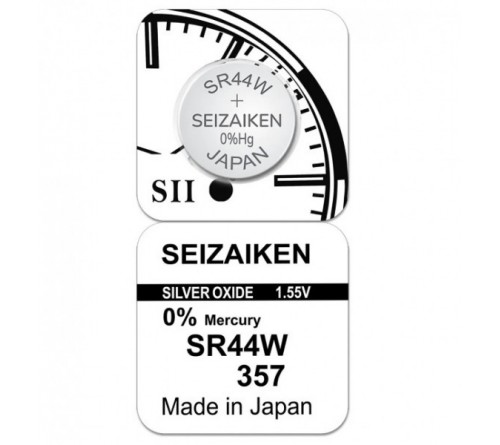 Батарейка SEIZAIKEN 357 (SR44W) Silver Oxide 1.55V (1/10/100)
