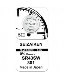 Батарейка SEIZAIKEN 301 (SR43SW) Silver Oxide 1.55V (1/10/100)..