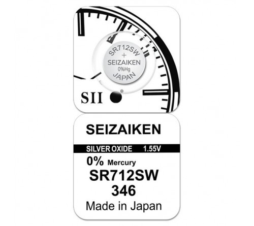 Батарейка SEIZAIKEN 346 (SR712SW) Silver Oxide 1.55V (1/10/100)