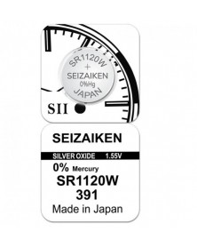 Батарейка SEIZAIKEN 391 (SR1120W) Silver Oxide 1.55V (1/10/100)