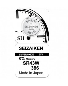 Батарейка SEIZAIKEN 386 (SR43W) Silver Oxide 1.55V (1/10/100)..