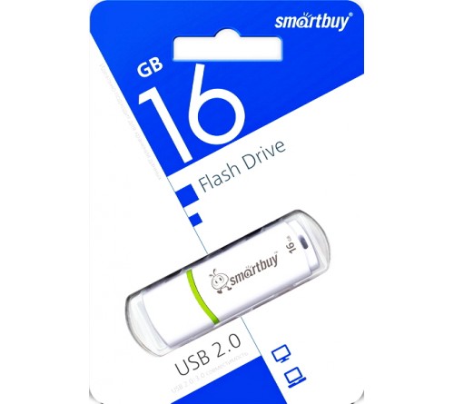 USB Флеш-Драйв  16Gb  Smart Buy Crown White