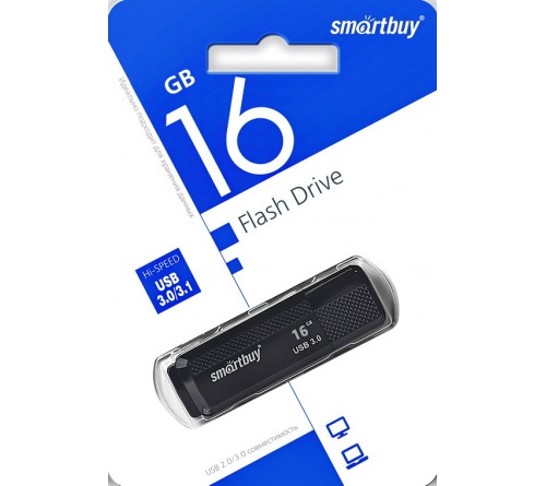 USB Флеш-Драйв  16Gb  Smart Buy Dock USB 3.0 Black