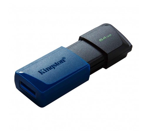 USB Флеш-Драйв  64Gb  Kingston  DT Exodia M USB 3.2 Black-Blue Сдвижной колпачок