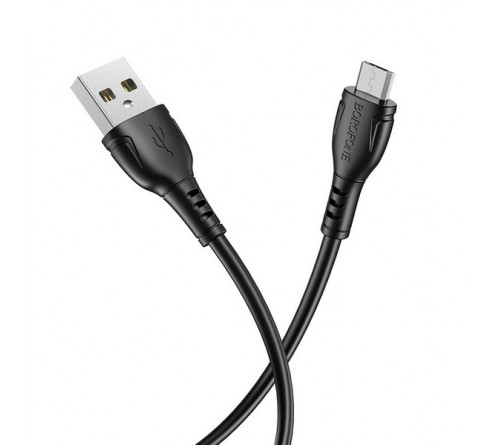 Кабель  USB - MicroUSB Borofone BX 51 1.0 m,2.4A Black,коробочка Пластик