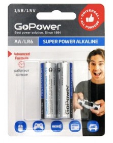 Батарейка GoPower          LR6  Alkaline  (  2BL)(24)(480)..