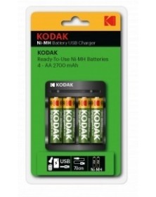 Зарядное устройство  KODAK         USB Overnight charger with 4 x AA 2700 m..