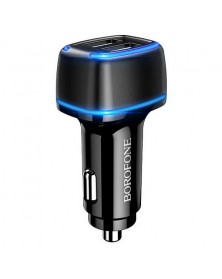 Автомобильное Зарядное Устройство 12V- USB 2*USB выхода Borofone BZ  14  2.4A,Black