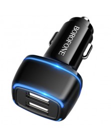 Автомобильное Зарядное Устройство 12V- USB 2*USB выхода Borofone BZ  14  2.4A,Black