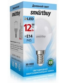 Лампа светодиодная SmartBuy (LED) P45-  12W-4000K E14 Днвной свет..