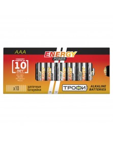 Батарейка ТРОФИ            LR03-10 box ENERGY POWER Alkaline (10/800)..