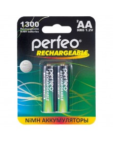 Аккумулятор PERFEO      R6 AA BL2 NI-MH 1300mAh  1.2v (2/20)