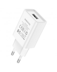 Сетевое Зарядное Устройство 220V- 1*USB выход   Borofone BA 68A  2.1A White..