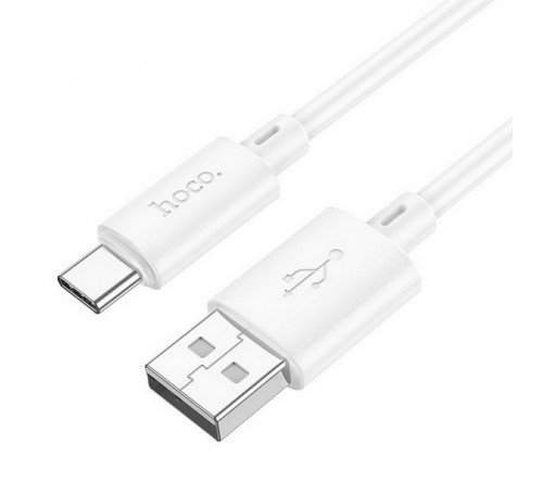 Кабель  USB - Type C Hoco X 88 1.0 m,3.0A, White,коробочка Силикон
