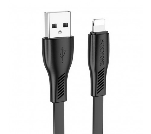 Кабель  USB - 8-pin Borofone BX 85 1.0 m,2.4A Black,коробочка Пластик