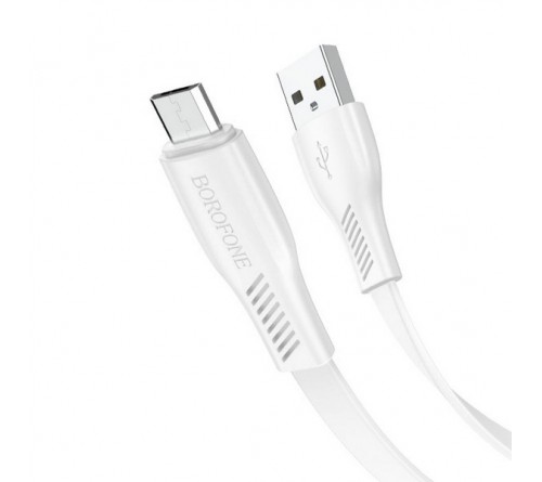 Кабель  USB - MicroUSB Borofone BX 85 1.0 m,2.4A White,коробочка Пластик