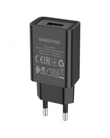 Сетевое Зарядное Устройство 220V- 1*USB выход   Borofone BA 68A  2.1A Black..