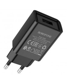 Сетевое Зарядное Устройство 220V- 1*USB выход   Borofone BA 68A  2.1A Black..