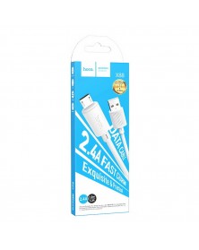 Кабель  USB - MicroUSB Hoco X 88 1.0 m,2.4A, White,коробочка Пластик..