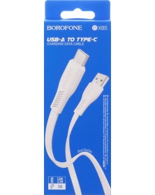 Кабель  USB - Type C Borofone BX 85 1.0 m,3.0A White,коробочка Пластик..