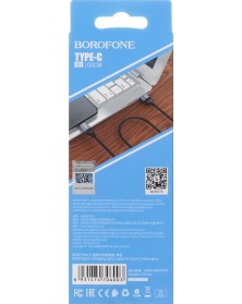 Кабель  USB - Type C Borofone BX 28 1.0 m,2.1A Grey,коробочка Силикон..