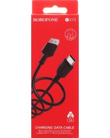 Кабель  USB - Type C Borofone BX 70 1.0 m,3.0A Black,коробочка Пластик