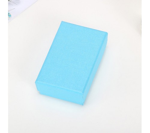 Коробочка с крышкой подарочная 80х50х30мм текстура голубой