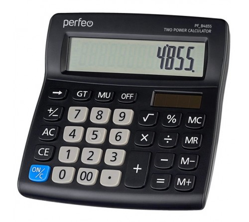 Калькулятор PERFEO PF B4855           (Бухгалтерский, 12-разрядов) Black