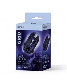 Мышь Perfeo  Grid                            (USB, 1600dpi,Optical) Black И..