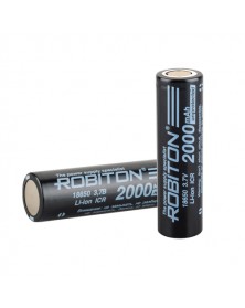 Аккумулятор   Li-ion Robiton 18650 PC1 3.7V 2000mAh без защиты с ПЛОСКИМ ко..