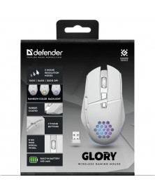 Мышь DEFENDER    GM 514   Glory            (Nano,3200dpi,Optical) White Игр..