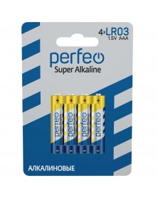 Батарейка PERFEO            LR03  Alkaline  (  4BL)(120)(360)  Super Alkali..
