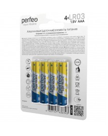 Батарейка PERFEO            LR03  Alkaline  (  4BL)(120)(360)  Super Alkali..