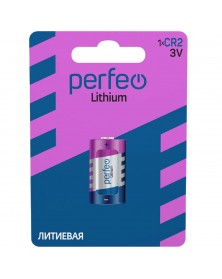Батарейка PERFEO              CR2 BL1 Lithium 3V  (1/10/100)..