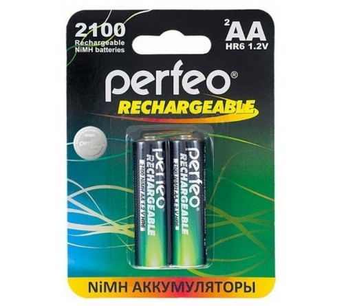 Аккумулятор PERFEO      R6 AA BL2 NI-MH 2100mAh  1.2v (2/20)