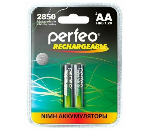 Аккумулятор PERFEO      R6 AA BL2 NI-MH 2850mAh  1.2v (2/20)
