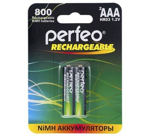 Аккумулятор PERFEO      R03 AAA BL2 NI-MH 800mAh  1.2v (2/20)