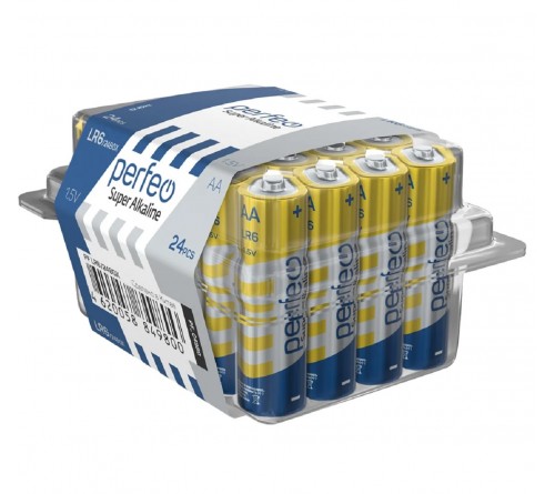 Батарейка PERFEO            LR6  Alkaline  (24)(120)  Plastic Box 24   Super Alkaline
