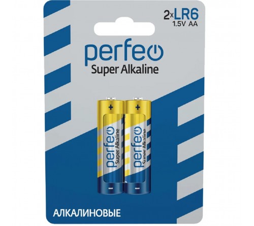 Батарейка PERFEO            LR6  Alkaline  (  2BL)(60)(240)  Super Alkaline 
