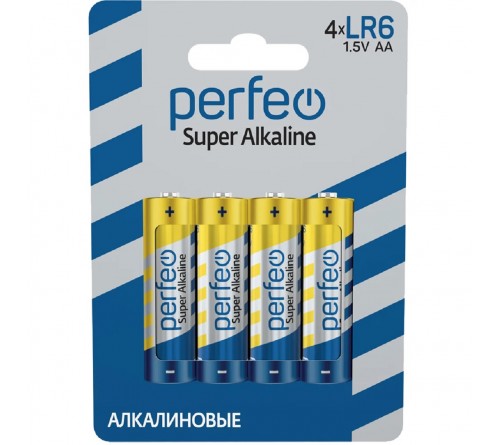 Батарейка PERFEO            LR6  Alkaline  (  4BL)(120)(360)  Super Alkaline 