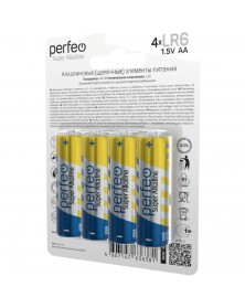 Батарейка PERFEO            LR6  Alkaline  (  4BL)(120)(360)  Super Alkalin..