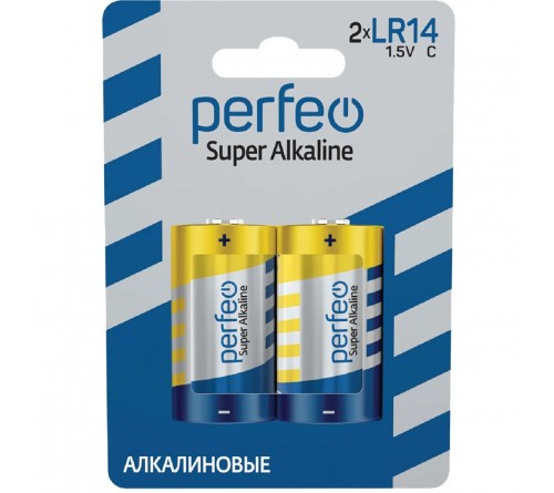 Батарейка PERFEO           LR-14  (2BL)(20)(100) 1.5V Super Alkaline