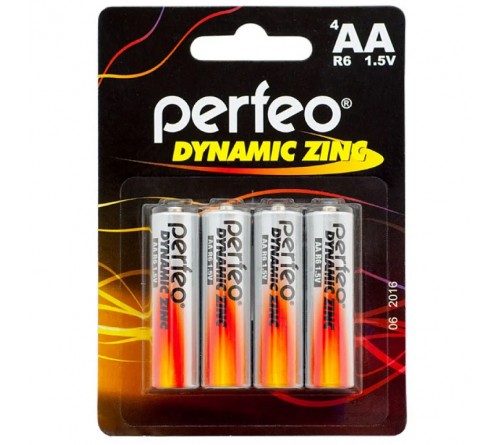 Батарейка PERFFEO          R6  (4BL)(120)(720) Блистер Dynamic Zinc