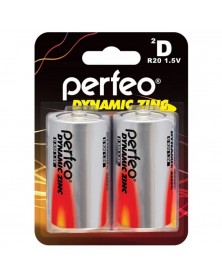 Батарейка PERFEO          R20  (2BL)(20)( 200)  Блистер  Dynamic Zinc..
