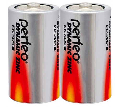 Батарейка PERFEO          R20  Srink 2  Dynamic Zinc  (24)(240)
