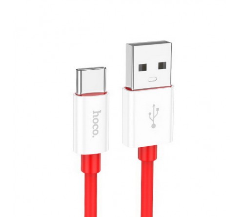 Кабель  USB - Type C Hoco X 87 1.0 m,3.0A, Red,коробочка Пластик