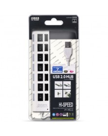USB-концентратор SmartBuy (SBHA-7207-W) White с выключателями..